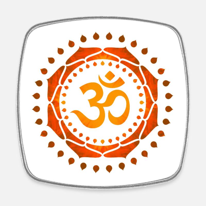 OM SYMBOL OM - Magnet carré - blanc