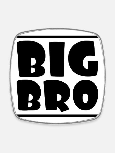 BIG BRO - Magnet carré - blanc