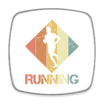 to jog - Square fridge magnet - white - Front