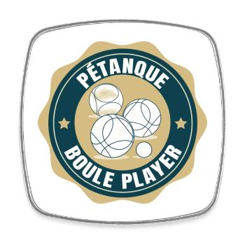 Pétanque Boule Player Boule ball Boule player - Square fridge magnet - white - Front