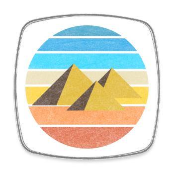 Egypt retro pyramids vintage gift idea Cairo - Square fridge magnet - white - Front