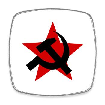 Russia - Square fridge magnet - white - Front