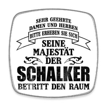 Schalker Majestät - Viereckiger Kühlschrankmagnet - Weiß - Vorne