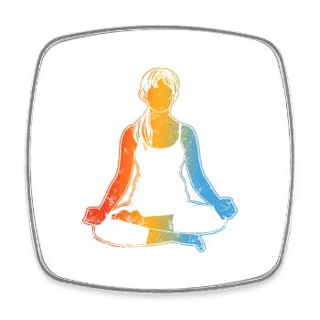 Mantra - Square fridge magnet - white - Front
