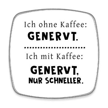 Kaffee - Viereckiger Kühlschrankmagnet - Weiß - Vorne