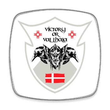 Dänemark Wikinger Design - Viereckiger Kühlschrankmagnet - Weiß - Vorne
