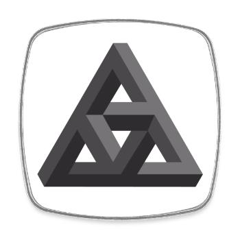 Abstract Geometry Pattern in Gray - Square fridge magnet - white - Front