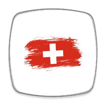 Schweiz Team Design - Viereckiger Kühlschrankmagnet - Weiß - Vorne