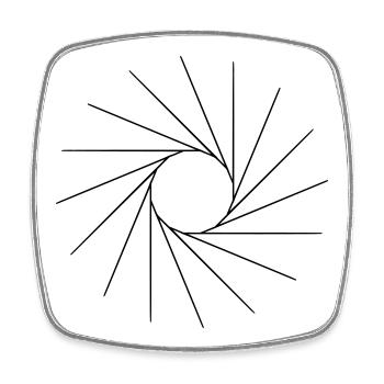 Cool shape, like a sun. - Square fridge magnet - white - Front