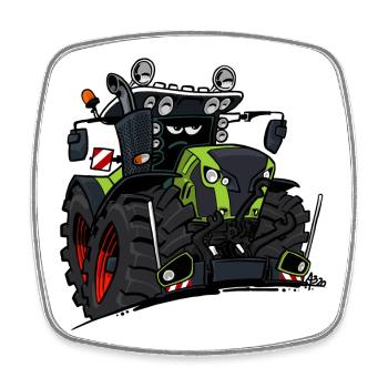 0927 C TRACTOR GREEN - Square fridge magnet - white - Front