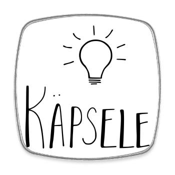 Käpsele - Viereckiger Kühlschrankmagnet - Weiß - Vorne