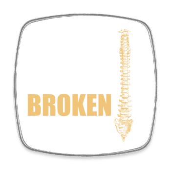 Scoliosis spine back illness gift - Square fridge magnet - white - Front