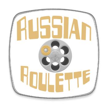 Filmrad Risiko Roulette - Viereckiger Kühlschrankmagnet - Weiß - Vorne