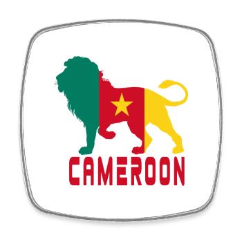 Kamerun Löwe - Viereckiger Kühlschrankmagnet - Weiß - Vorne