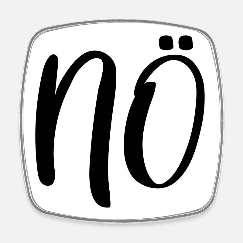 No no - Square fridge magnet - white