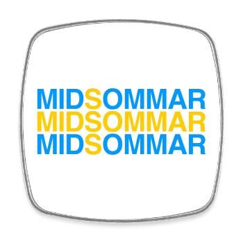 MIDSOMMAR Schwedische Flagge - Swedish Flag - Viereckiger Kühlschrankmagnet - Weiß - Vorne