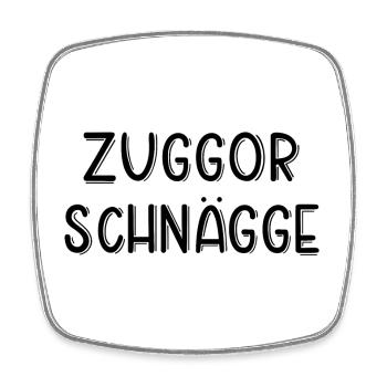 Zuckerschnecke Sächsisch Dialekt Sachsen Geschenk - Viereckiger Kühlschrankmagnet - Weiß - Vorne
