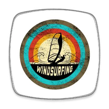 Windsurfing Design - Viereckiger Kühlschrankmagnet - Weiß - Vorne