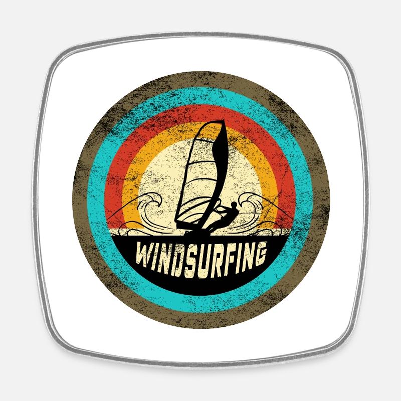 Windsurfing Design - Viereckiger Kühlschrankmagnet - Weiß