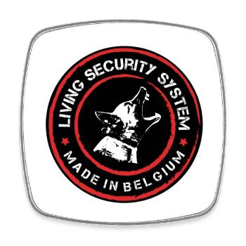 Malinois Security  - Viereckiger Kühlschrankmagnet - Weiß - Vorne