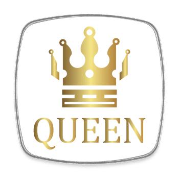 Crown crowns king queen JGA wedding bride - Square fridge magnet - white - Front