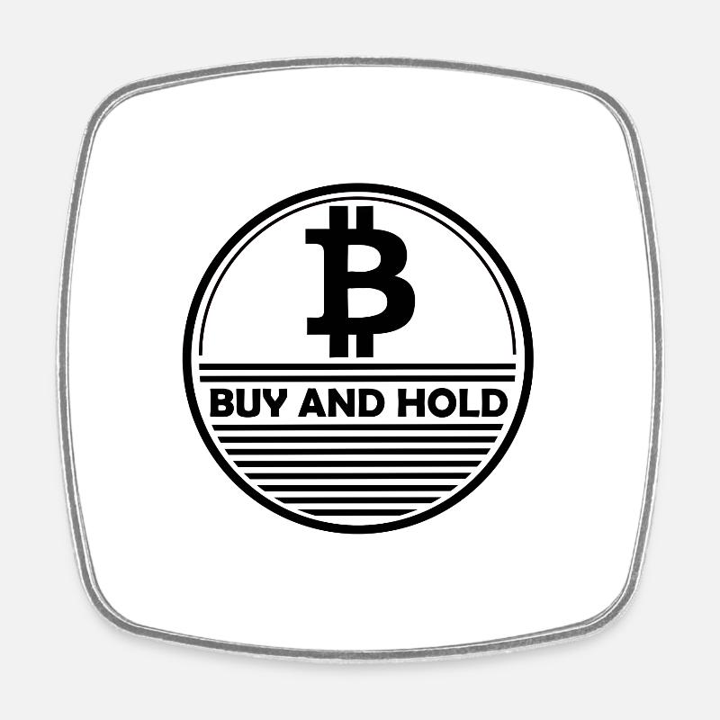 Bitcoin - Magnet carré - blanc