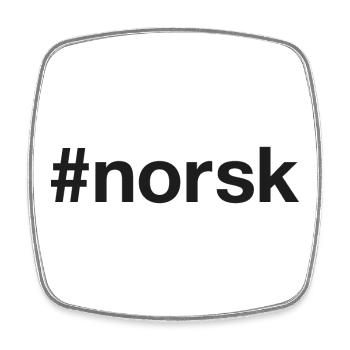 NORSK Norway Norwegen Hashtag Ich bin Norweger - Viereckiger Kühlschrankmagnet - Weiß - Vorne