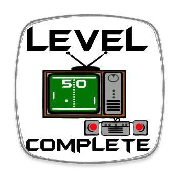 50.Geburtstag , Level 50 , Gamer , 50 Jahre (25) - Viereckiger Kühlschrankmagnet - Weiß - Vorne
