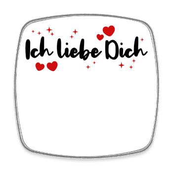 Ich Liebe Dich Spruch Paare Partnerschaft Verliebt - Viereckiger Kühlschrankmagnet - Weiß - Vorne