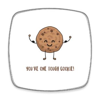 Cookie - Viereckiger Kühlschrankmagnet - Weiß - Vorne