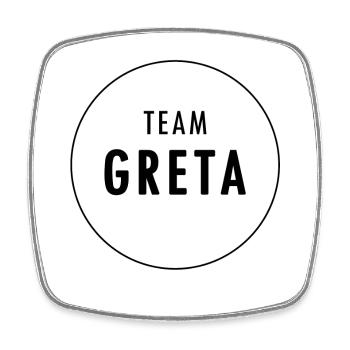 Für alle Gretas und Greta Fans. - Viereckiger Kühlschrankmagnet - Weiß - Vorne
