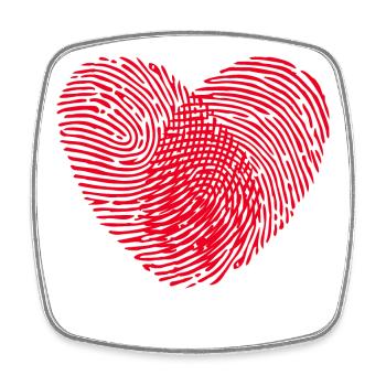 Herz Liebe Verliebt Valentinstag Verlobt Pärchen - Viereckiger Kühlschrankmagnet - Weiß - Vorne