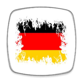 Deutschland Deutschland Deutschland - Viereckiger Kühlschrankmagnet - Weiß - Vorne