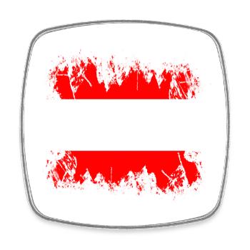 Austria - Square fridge magnet - white - Front