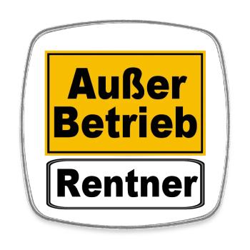 Rente Rentner Rentnerin Rentner außer Betrieb(25) - Viereckiger Kühlschrankmagnet - Weiß - Vorne