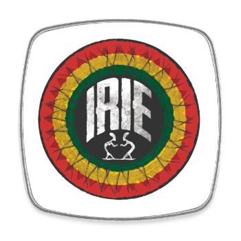 Irie reggae - Square fridge magnet - white - Front