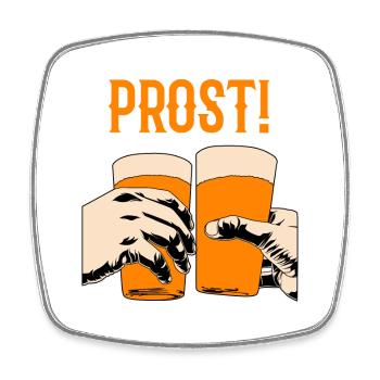 Toast - Square fridge magnet - white - Front