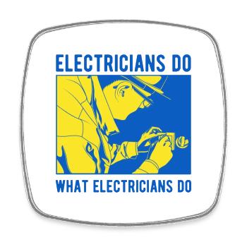 Elektriker Spruch - Viereckiger Kühlschrankmagnet - Weiß - Vorne