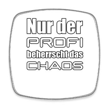 Profi Chaos ADHS Spruch lustig - Viereckiger Kühlschrankmagnet - Weiß - Vorne