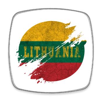 Lithuania County - Square fridge magnet - white - Front
