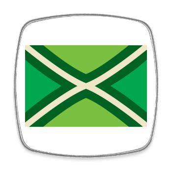 Achterhoek flag - Square fridge magnet - white - Front