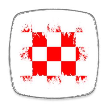 Croatia croatia - Square fridge magnet - white - Front