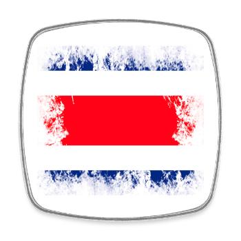 Costa Rica - Viereckiger Kühlschrankmagnet - Weiß - Vorne