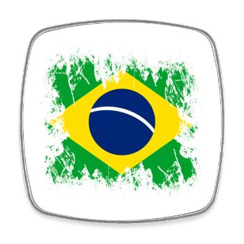 Brazil Brazil - Square fridge magnet - white - Front