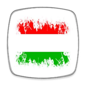 Hungary - Magyarország - Hungary - Square fridge magnet - white - Front