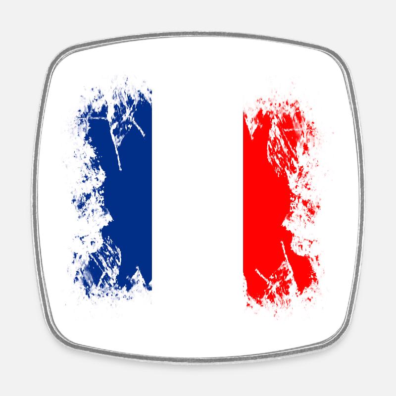 Frankreich - Frankreich - Viereckiger Kühlschrankmagnet - Weiß