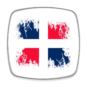 République dominicaine - République dominicaine - Magnet carré - blanc - Devant