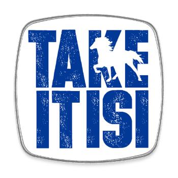 Icelandic Icelanders Take it isi riding gift - Square fridge magnet - white - Front