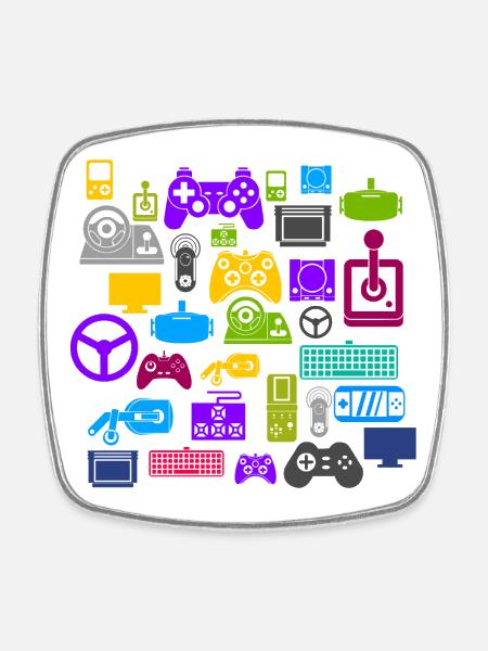 Gaming Gaming Gaming Gaming Gaming Gaming Gaming - Square fridge magnet - white