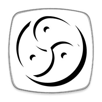 triskele - Square fridge magnet - white - Front